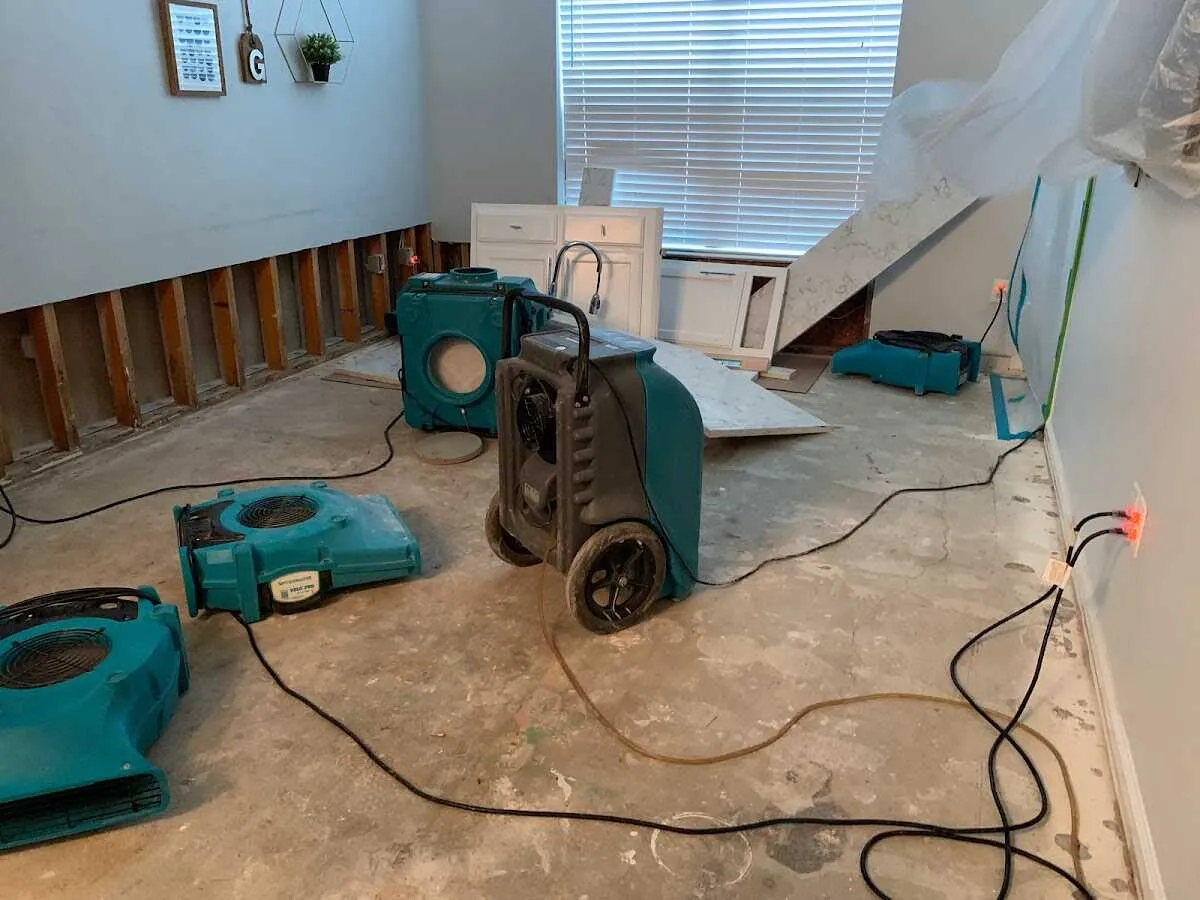Dehumidifier in flood-cut room for Water Extraction & Removal in East Ridge